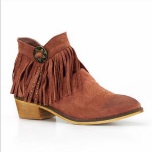 Mi.iM Thea Western Fringe Ankle Bootie
